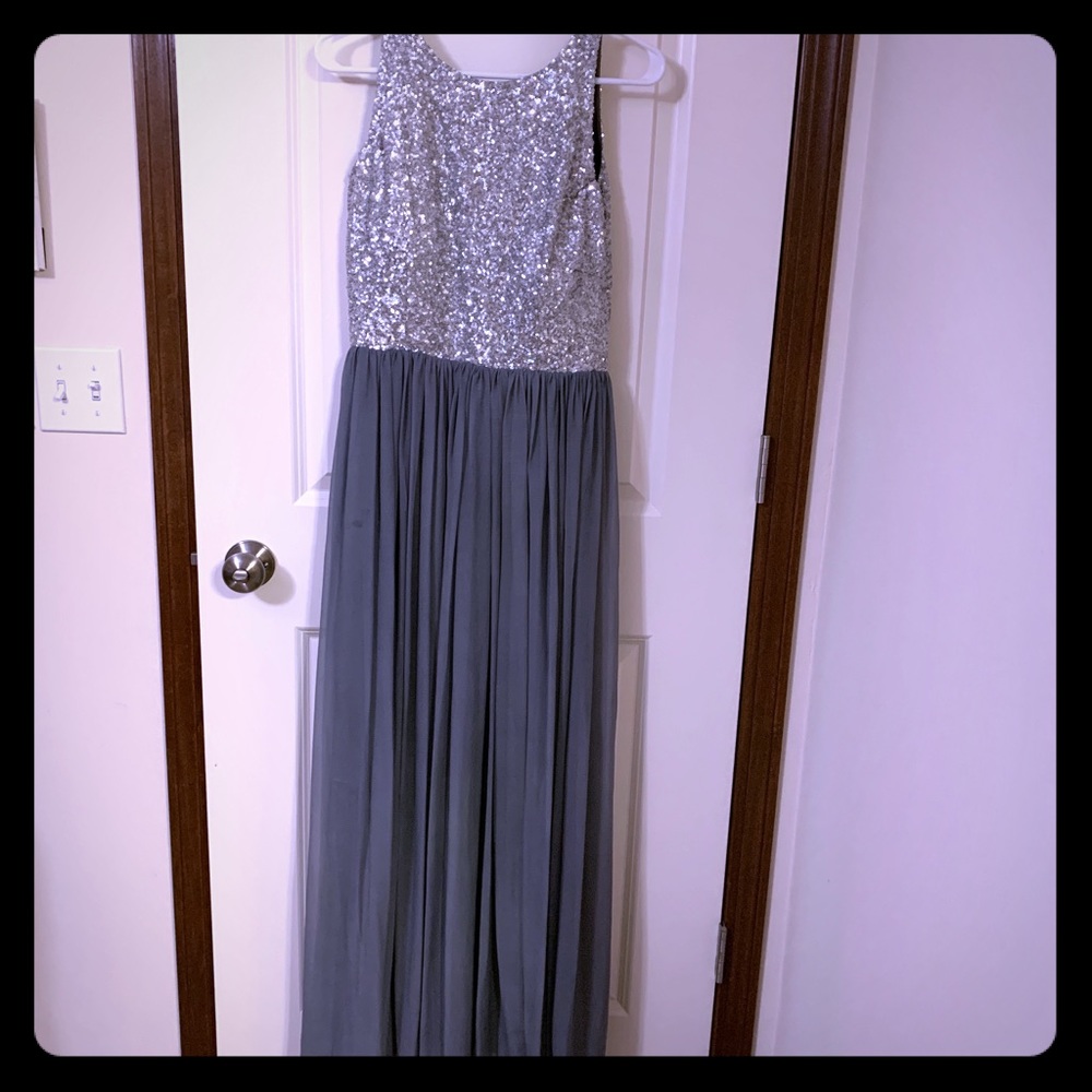 Party wear sequenced Maxi gown